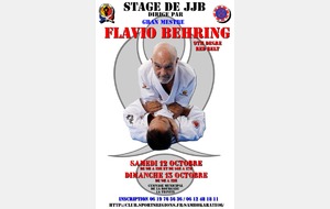 STAGE AVEC LE GRAN MESTRE FLAVIO BEHRING 9EME DAN JJB