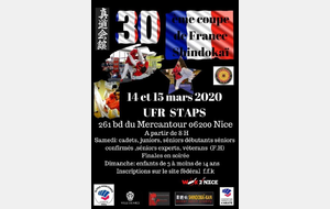30ème COUPE DE FRANCE SHINDOKAI FFK 2020